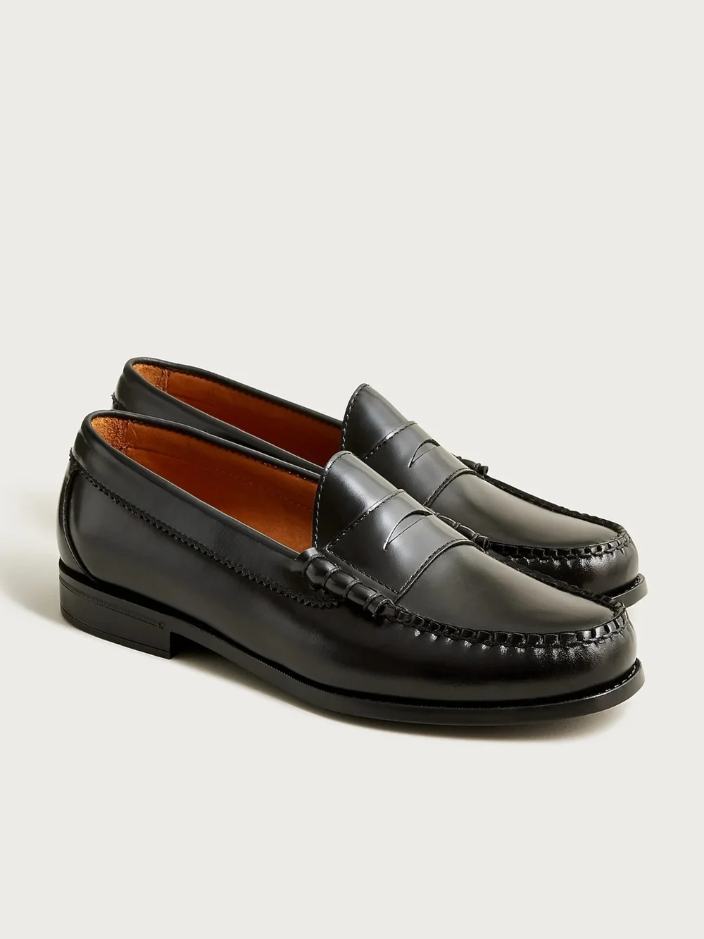 New! J. Crew Camden Leather Loafers Black 9.5